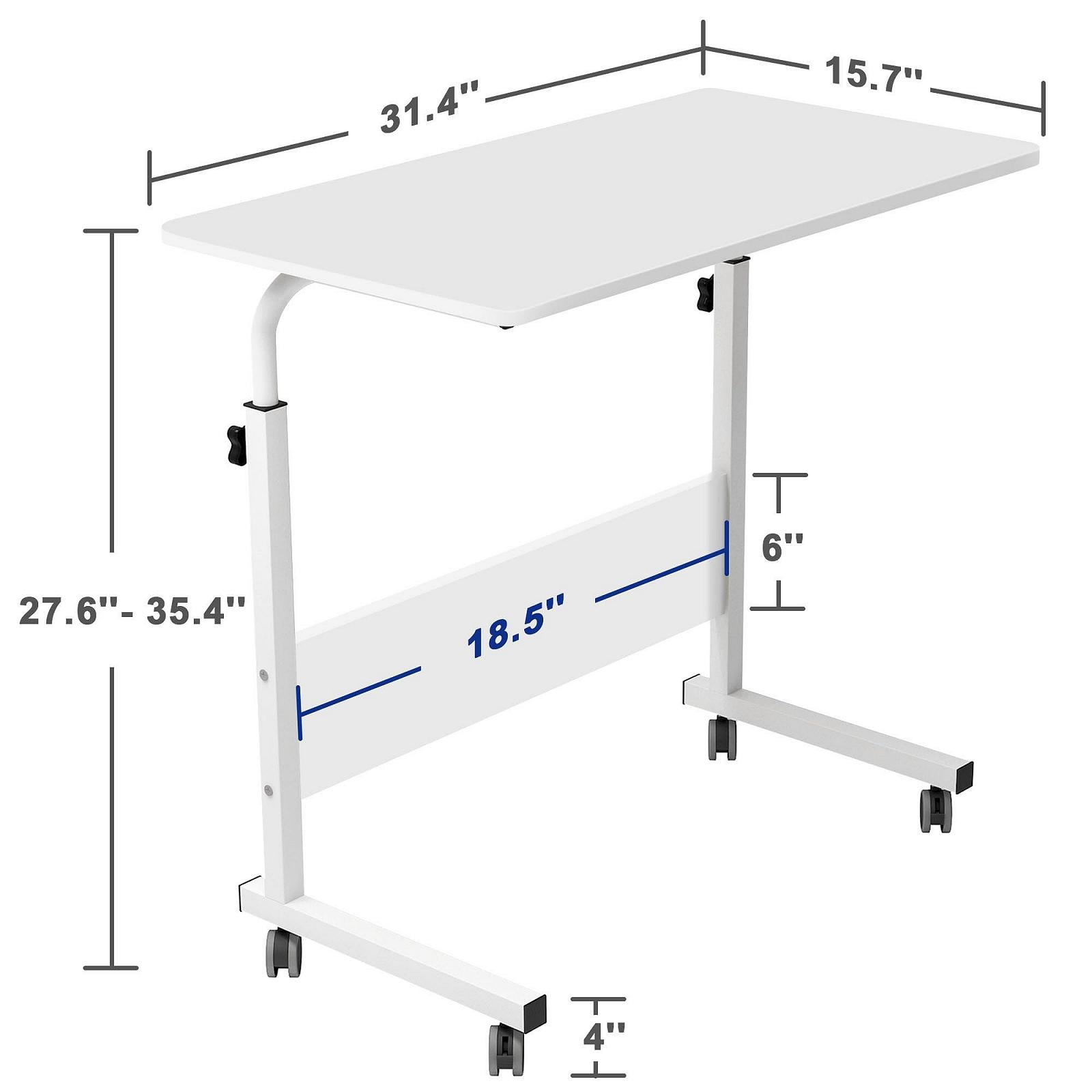 Столик для ноутбука Soges, прикроватный столик на колесиках, регулируемый по высоте столик для ПК, столик для ноутбука, подставка для ноутбука, столик для ухода за кроватью и диваном, 80 x 40 см, фото №2 Столик для ноутбука Soges, прикроватный столик на колесиках, регулируемый по высоте столик для ПК, столик для ноутбука, подставка для ноутбука, столик для ухода за кроватью и диваном, 80 x 40 см, фото №2