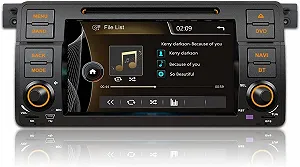 Автомагнітола SWTNVIN Car Radio for BMW E46 M3 Rover 75 MG ZT / 7'' / SD / USB / WI-FI / GPS / Bluetooth / Black - Фото 1
