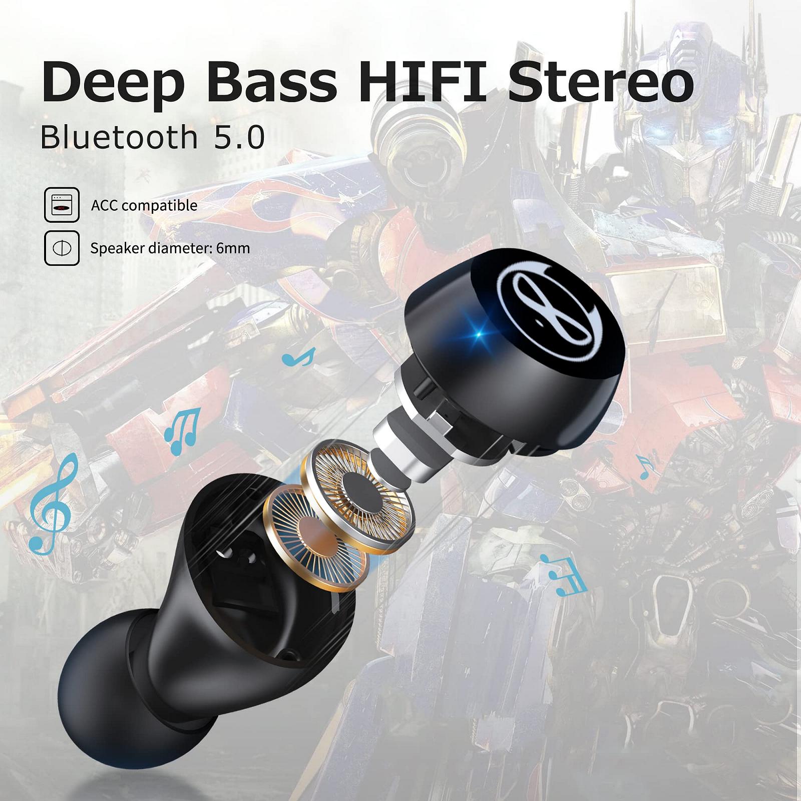 Наушники Amaface Wireless In-Ear HiFi Stereo Bluetooth Kids с двойным микрофоном сенсорное управление 36 часов воспроизведения легкие (режим музыки/игры), фото №3