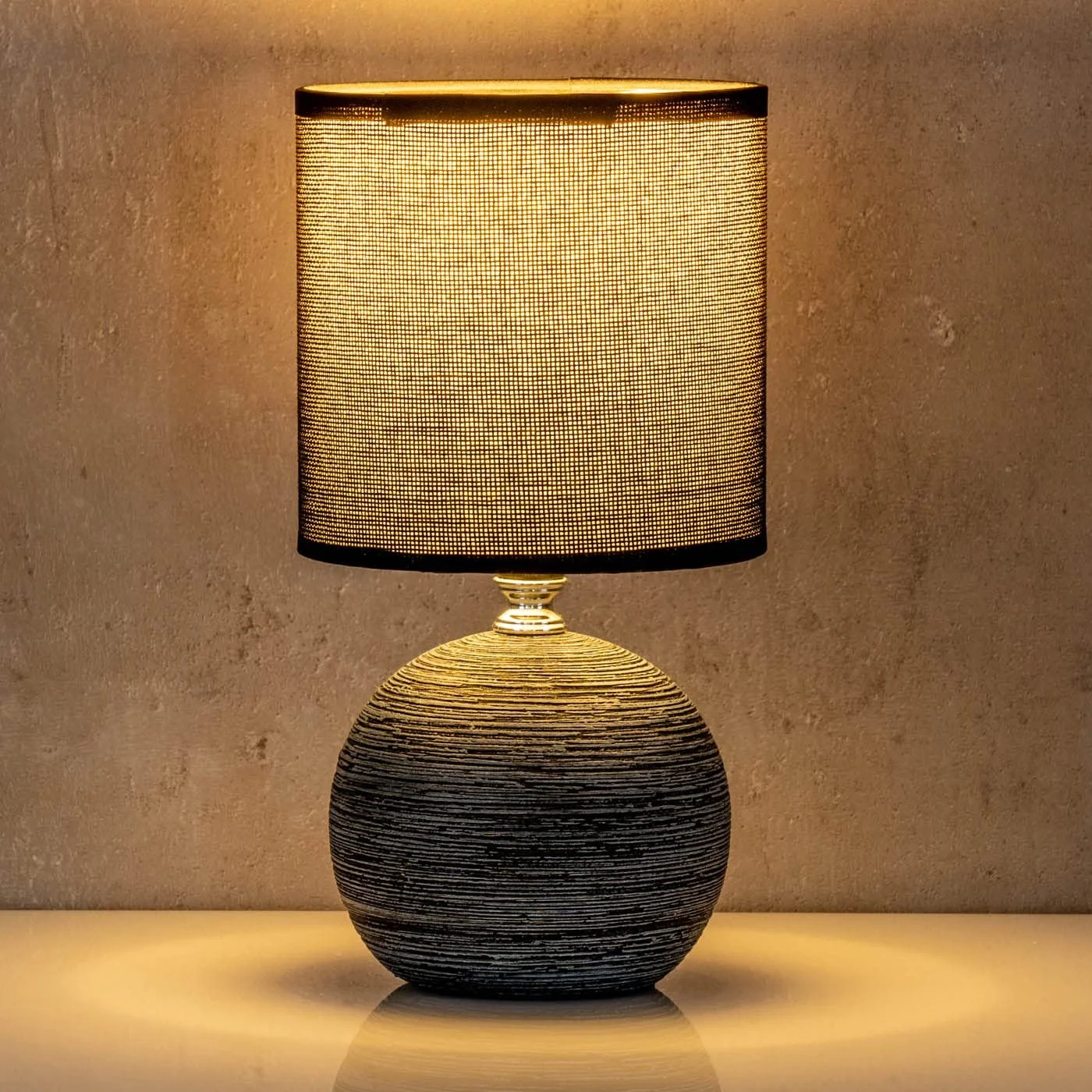 Настільна лампа levandeo Ceramic 26 см E14 Anthracite, фото №5