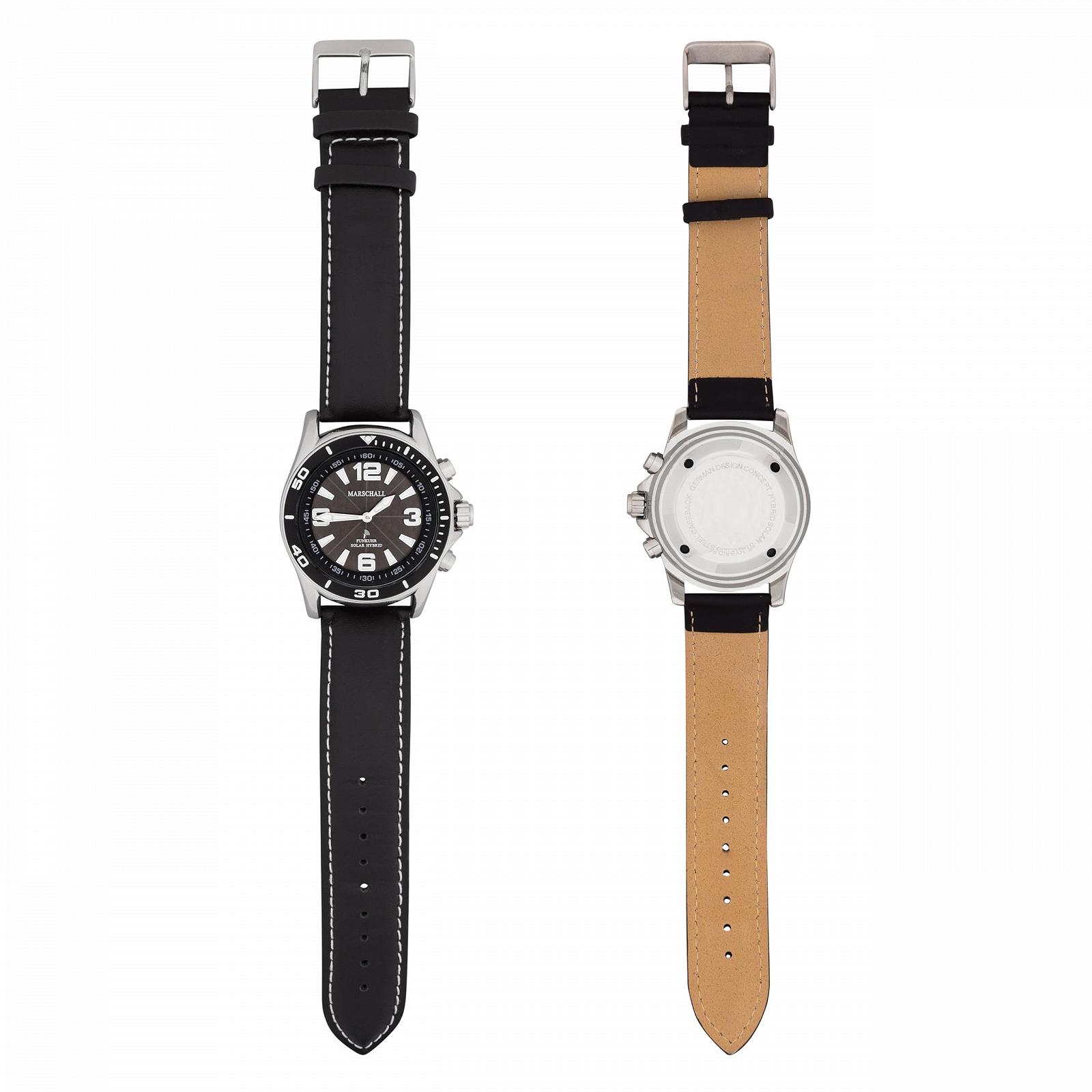 Часы Marschall 1146SL с солнечной панелью и голосовым сопровождением черный, фото №3