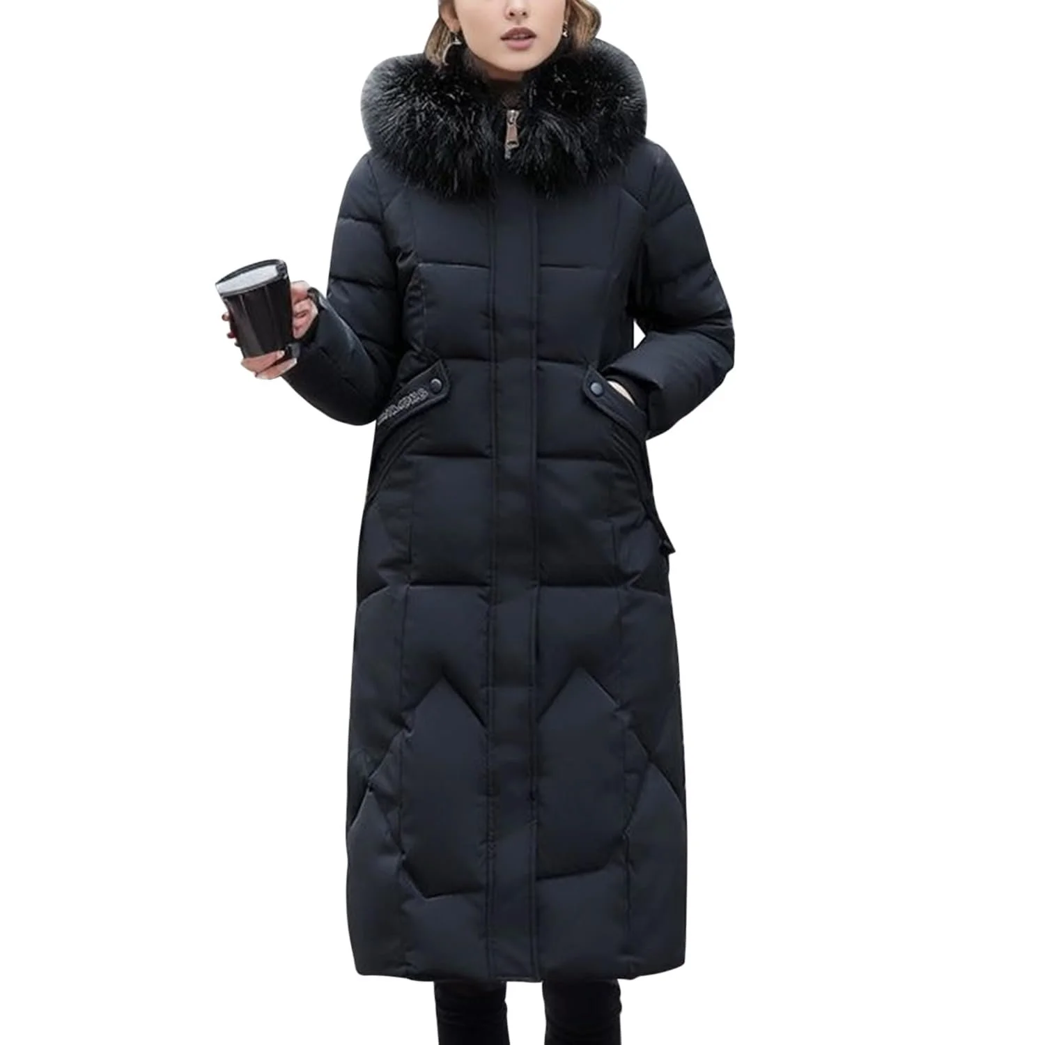 Пуховик Laemilia Длинный Теплый С Капюшоном, фото №1 Пуховик Laemilia Длинный Теплый С Капюшоном, фото №1