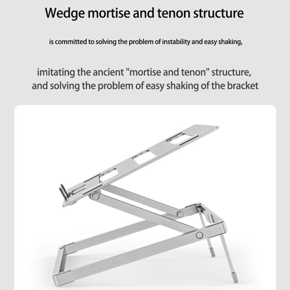 Підставка для ноутбука Регульована Складана Алюмінієва Портативна до 17,3", фото №3 Підставка для ноутбука Регульована Складана Алюмінієва Портативна до 17,3", фото №3