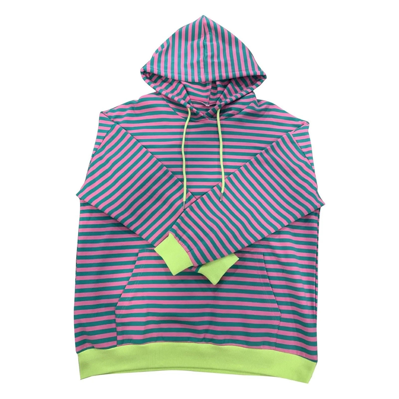 Лонгслив CCOOfhhc Oversize В полоску Basic Круглый вырез Полосатый Спортивный стиль Свободный Y2k Streetwear Осень Зима Длинный Casual, фото №4