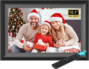 Цифровая фоторамка OBVHNUA 10.1 дюйма 128 GB 1280 x 800 IPS Screen Remote Control USB SD Wall Mountable - Фото 1