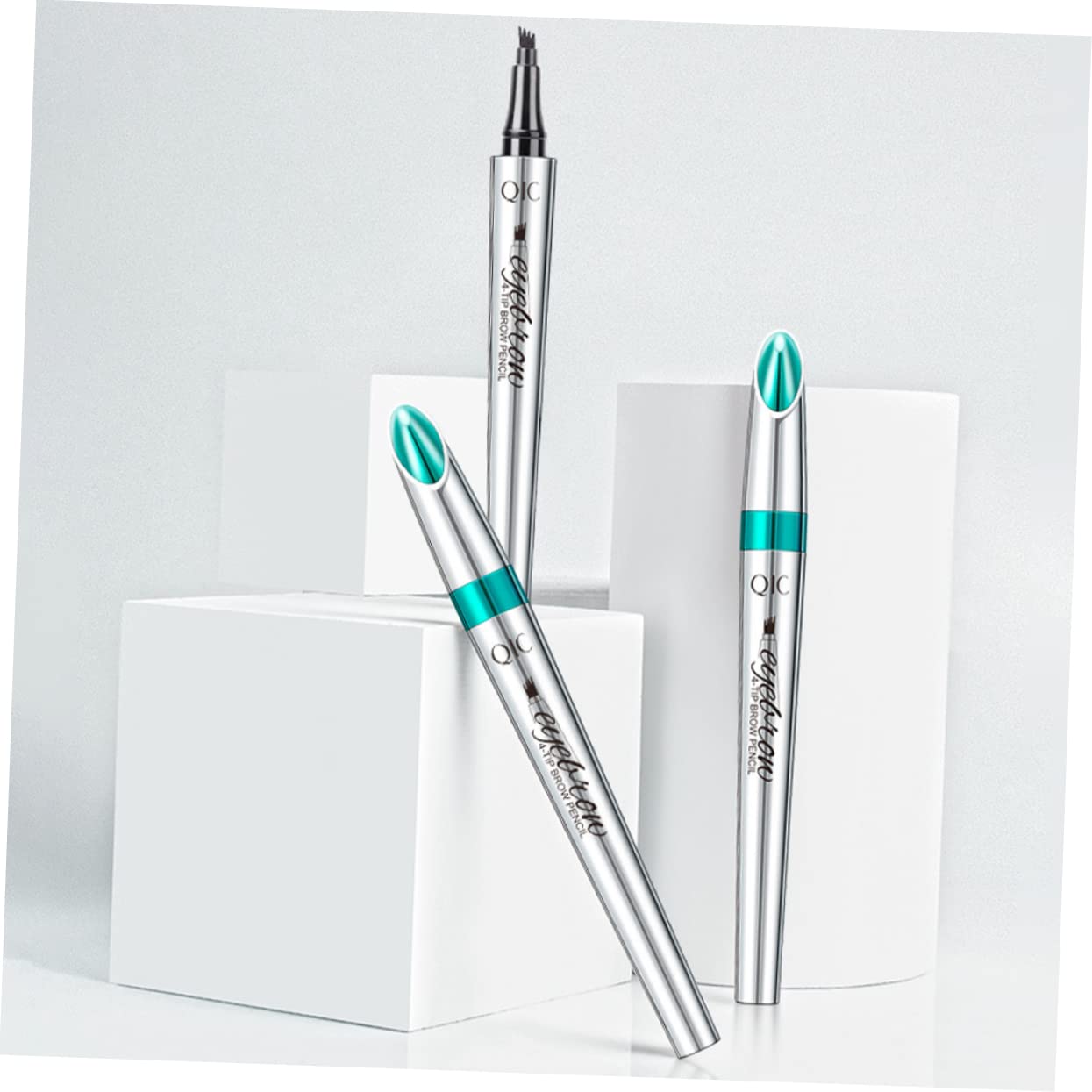 Карандаш для бровей HAPINARY Brow Tool темно-коричневый с четырьмя головками, фото №7