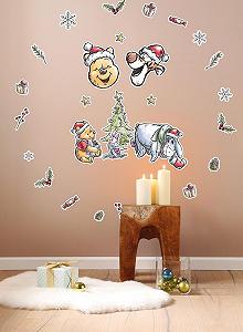 Наклейки на стену Komar Disney Winnie the Pooh Christmas 50 x 70 см 26 шт. - Фото 1