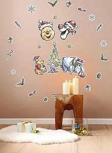 Наклейки на стіну Komar Disney Winnie the Pooh Christmas 50 x 70 см 26 шт. - Фото 1