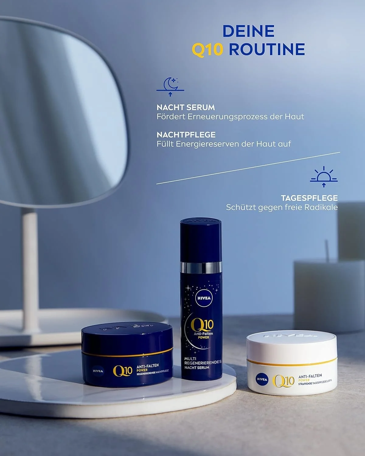 Денний крем Nivea Q10 Power Anti-Wrinkle + Firming Protective SPF 30 50 мл, фото №5 Денний крем Nivea Q10 Power Anti-Wrinkle + Firming Protective SPF 30 50 мл, фото №5