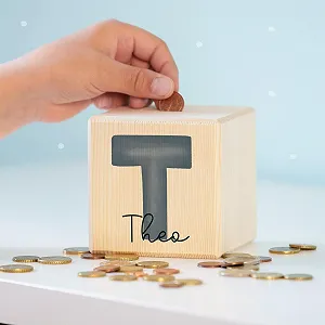 Скарбничка hellomini Куб Дерев'яна synthetic.ua - Фото 1