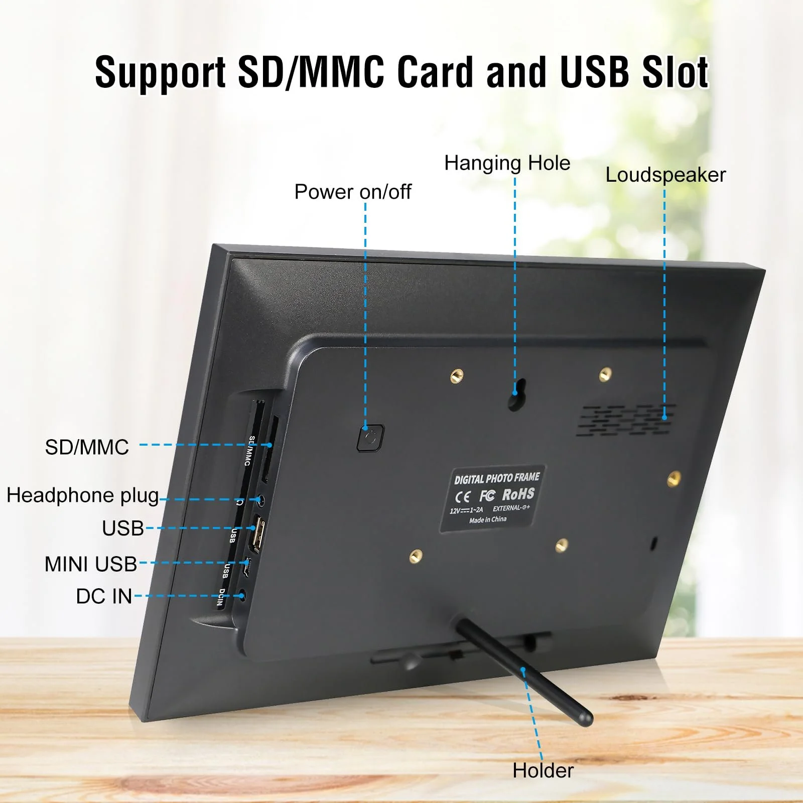 Цифровая фоторамка TSITSC 10.1 дюйма 1920 x 1200 HD IPS Touchscreen 32 GB WLAN, фото №2