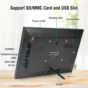 Цифровая фоторамка TSITSC 10.1 дюйма 1920 x 1200 HD IPS Touchscreen 32 GB WLAN synthetic.ua - Фото 1