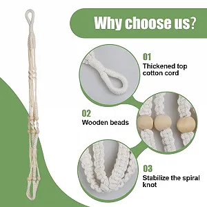 Підвіс для рослин макраме MiOYOOW із бавовняної мотузки 2 шт. Boho synthetic.ua - Фото 1