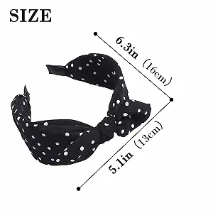 Обруч на голову Тканинна в горошок з бантом synthetic.ua - Фото 1