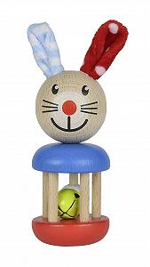 Брязкальце Eichhorn Зайчик 5 x 13.5 см, FSC 100% сертифікований бук, Зроблено в Німеччині - Фото 1