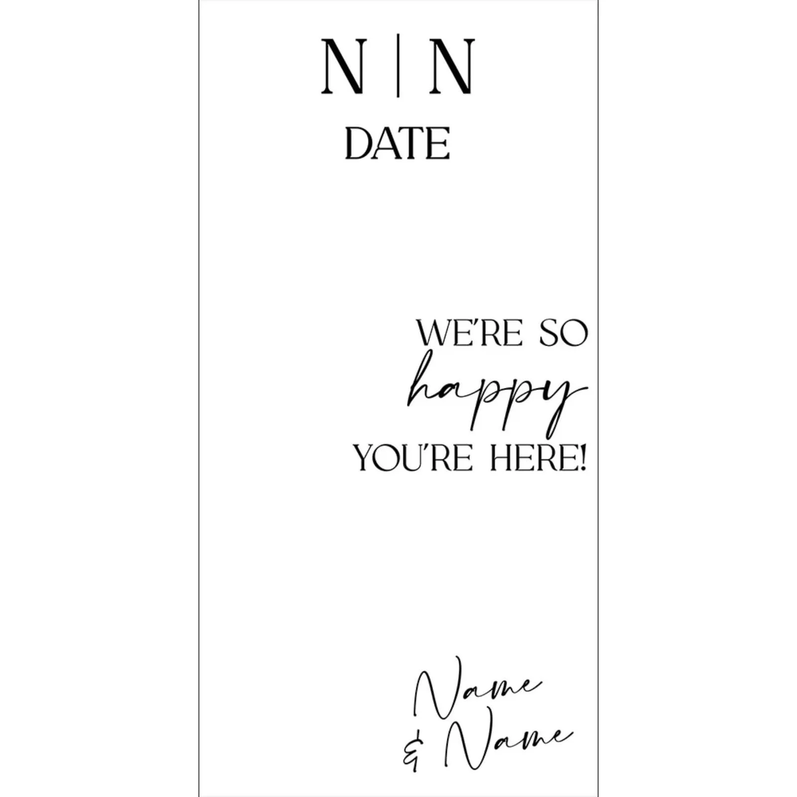 Наклейка на дзеркало Welcome To The Wedding Vinyl Mirror Stickers Персоналізована Чорний 42 см, фото №7