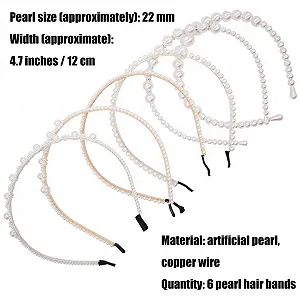 Набор обручей на голову с жемчугом. synthetic.ua - Фото 1