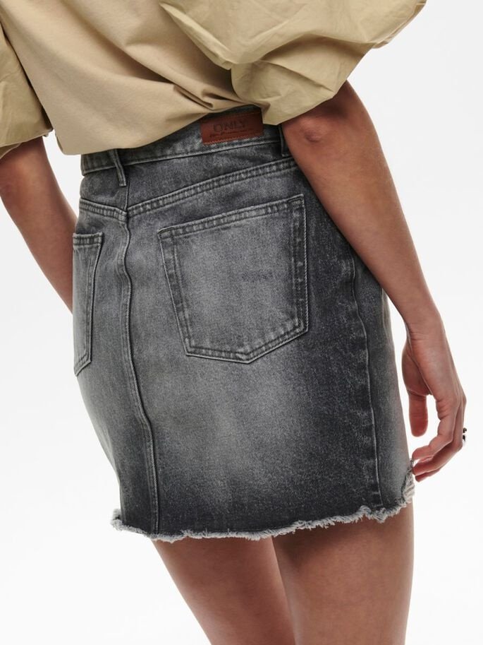 Спідниця ONLFINE  HW LIFE DNM JNS SKIRT  ADD 15227070 Grey Denim ONLY Темно-сірий XS, фото №4