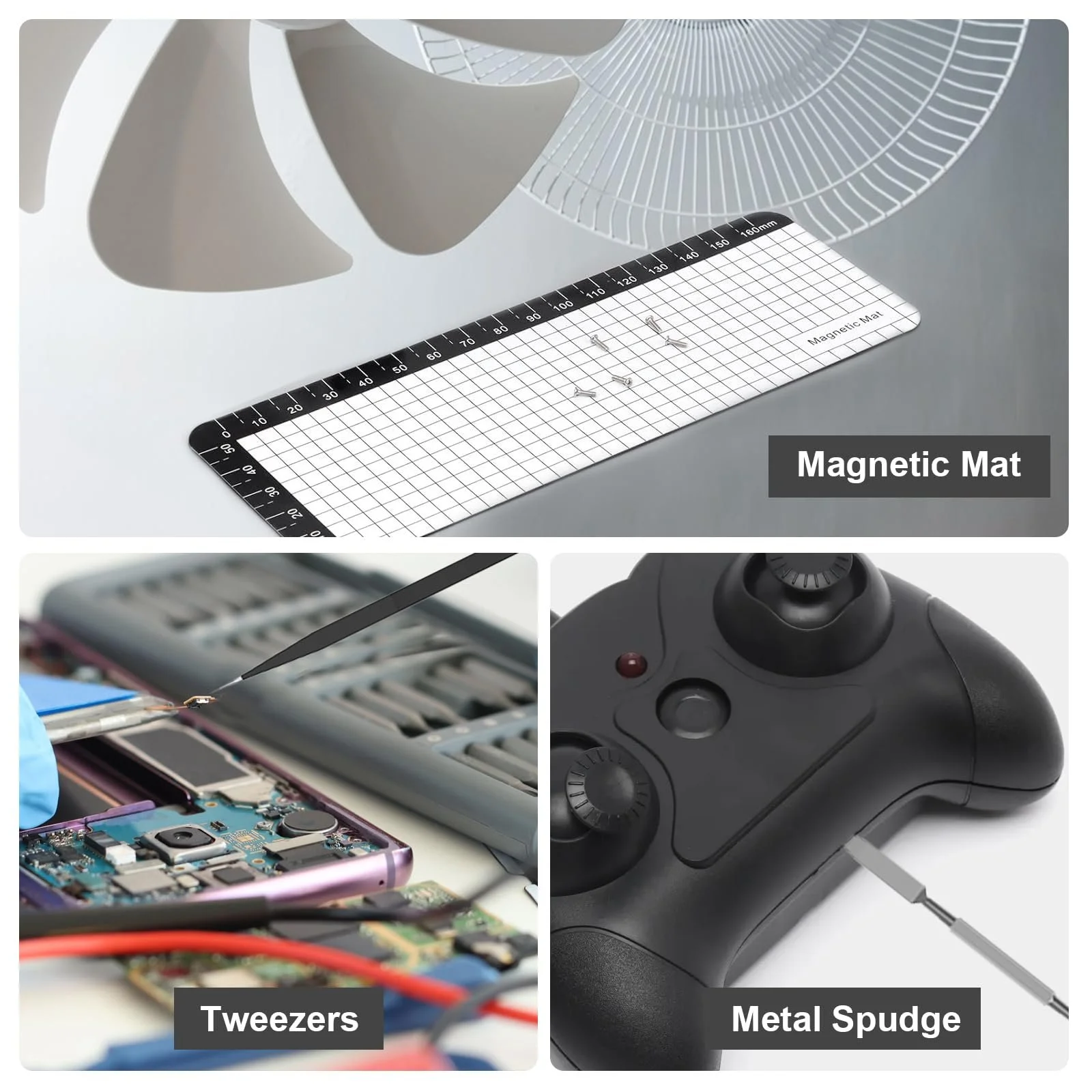 Міні-електрична викрутка Набір 72 в 1 прецизійна з 64 магнітними бітами 5 рівнів моменту 4 LED для телефонів та камер, фото №7