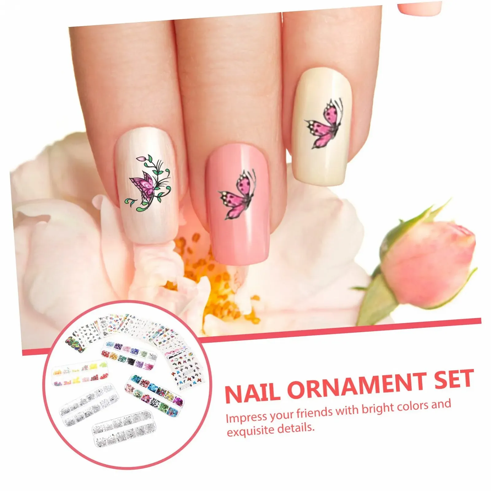 Набор для дизайна ногтей Healvian 2 шт. Стразы для ногтей, украшения, инструменты для маникюра, фото №4