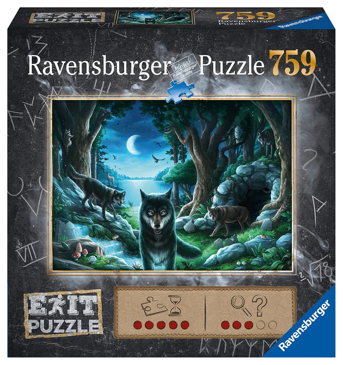 Пазл-квест Ravensburger Exit Puzzle 759 деталей Wolf Stories, фото №1