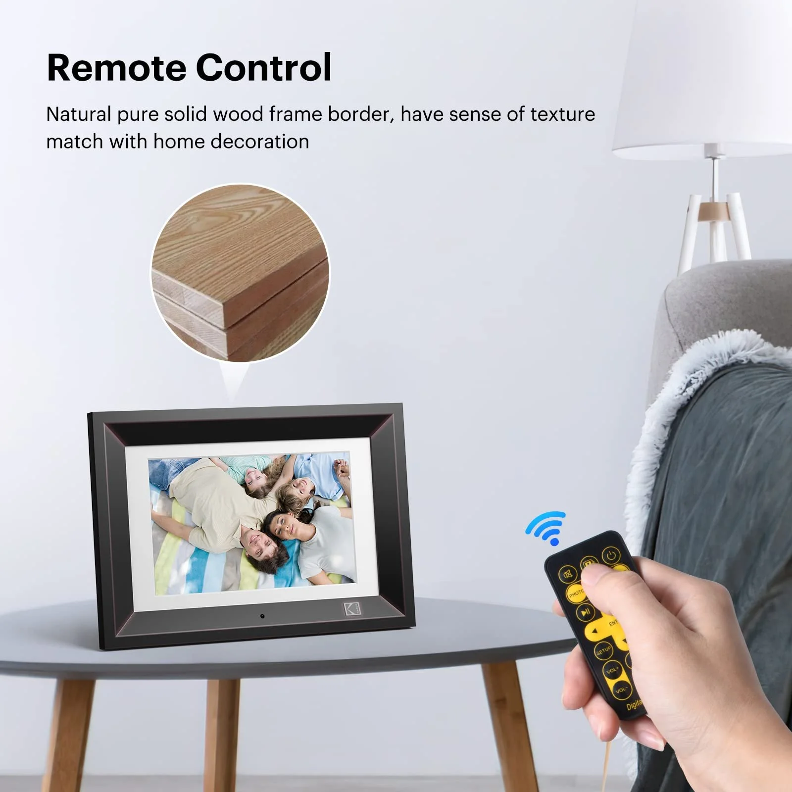 Цифровая фоторамка KODAK Electronic 10.1 дюйма IPS Screen USB SD Card Remote Control, фото №6