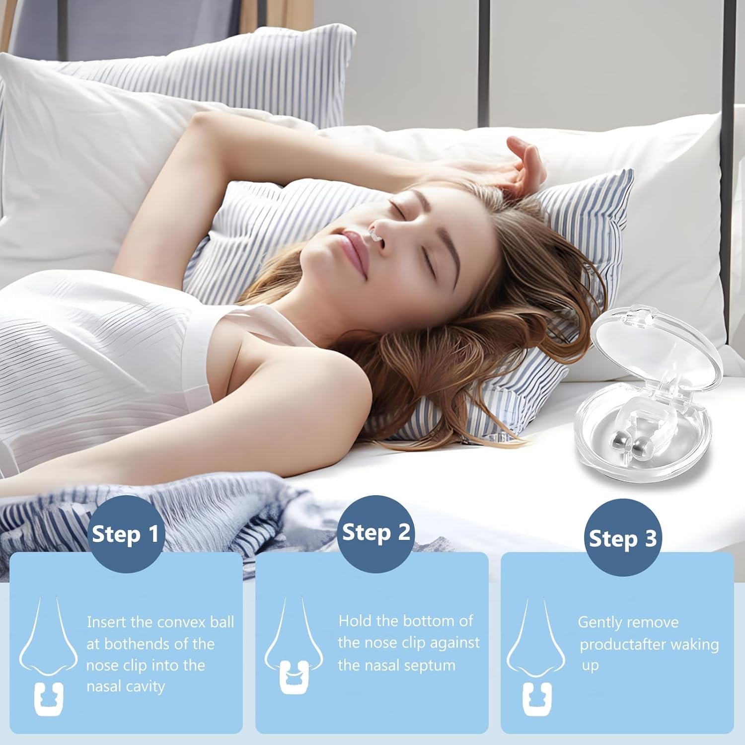 Затискачі від хропіння (8 шт.) Магнітний силіконовий, фото №7