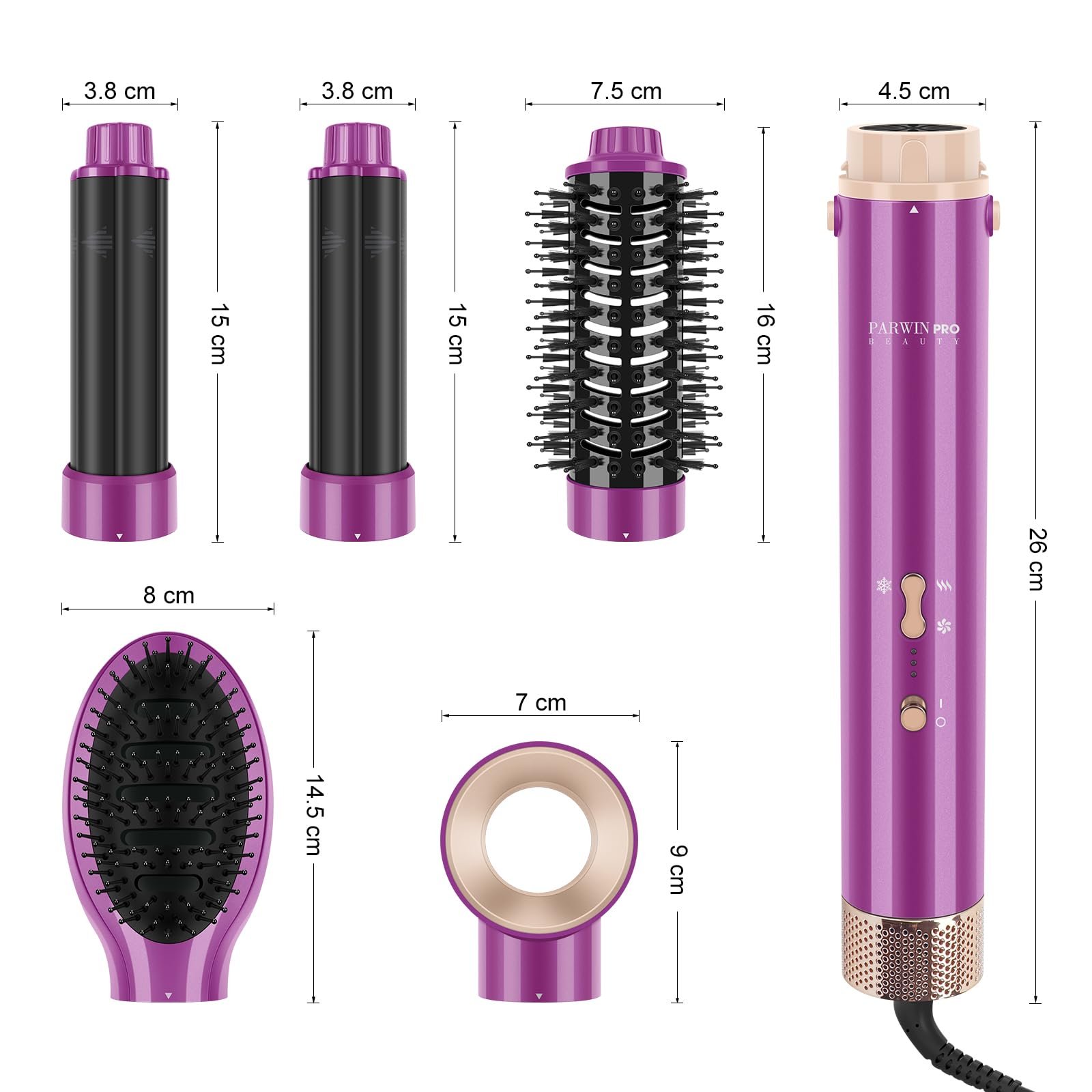 Стайлер PARWIN PRO BEAUTY MaxAIR 5-в-1 Високошвидкісний Red (Punk Style), фото №8 Стайлер PARWIN PRO BEAUTY MaxAIR 5-в-1 Високошвидкісний Red (Punk Style), фото №8