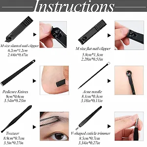 Набор для маникюра Glamour, 12 предметов, профессиональный из нержавеющей стали, для мужчин и женщин synthetic.ua - Фото 1