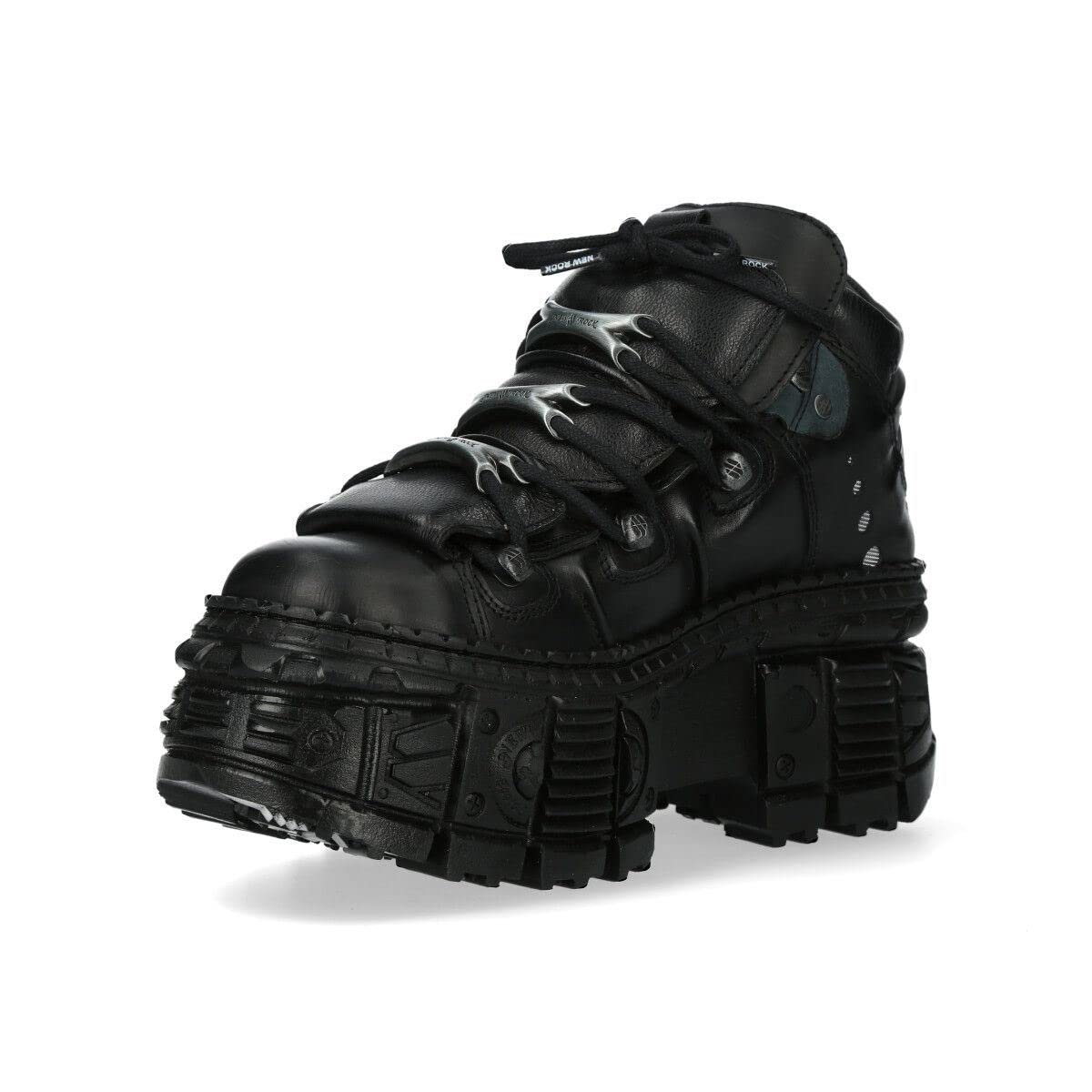 Ботинки New Rock WALL106-S12 Metallic Черный Кожа Платформа, фото №5