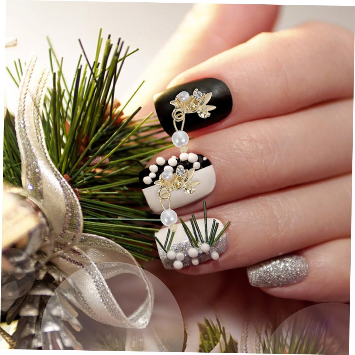 Украшения для ногтей Beavorty 12 шт., жемчуг для DIY маникюра, блестки для лица и украшения для ногтей, аксессуары для нейл-арта для натуральных и искусственных ногтей, фото №9