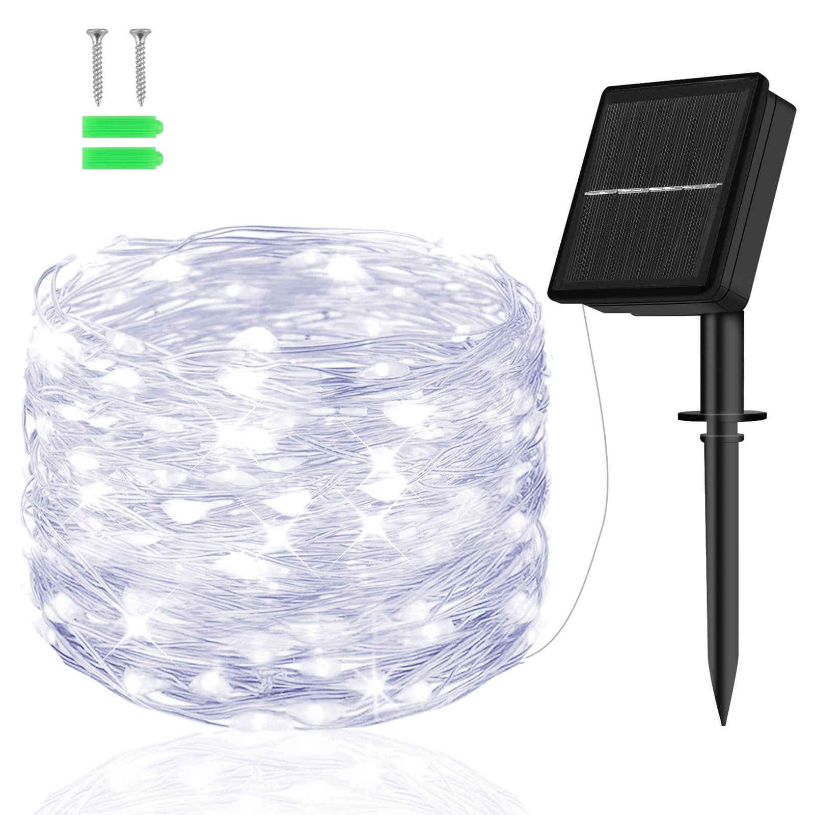 Гірлянда Cshare, 5 м, 50 LED, мідний дріт, 8 режимів, IP65, холодний білий, фото №1