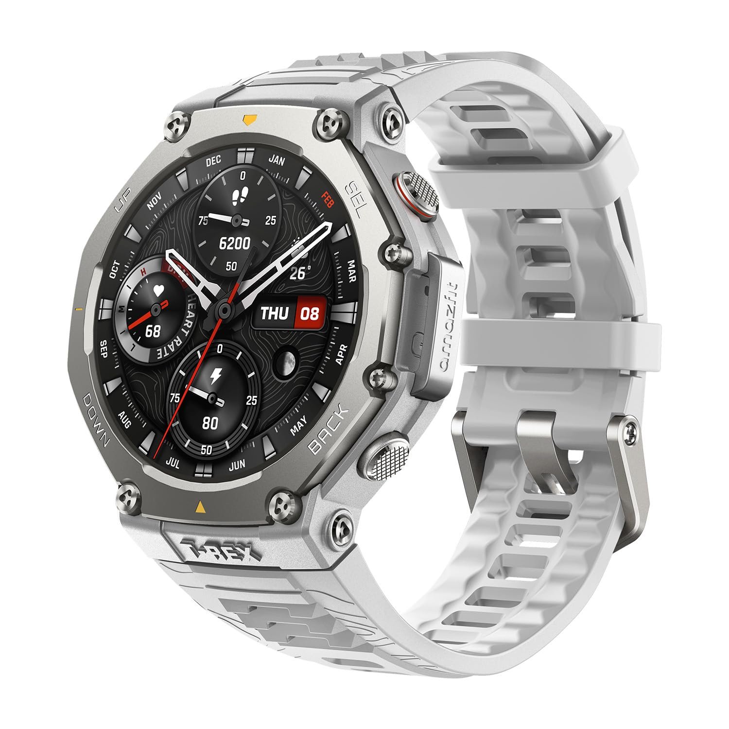 Смарт-годинник Outdoor Amazfit T-Rex 3 48мм AMOLED Дисплей, Offline Карти та Навігація, 6 Супутникові системи Dual Band GPS, 27 днів роботи від акумулятора, NFC, 170 Plus Спортивний режим, 45м Фрідайвінг, фото №1