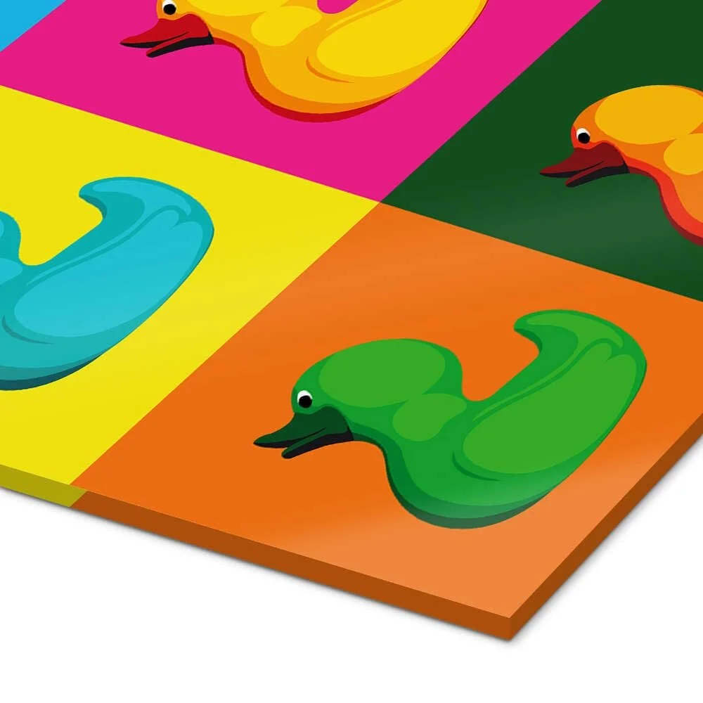 Картина на акриловому склі Posterlounge Pop Art Duck Coico 60 x 60 см Кольорова, фото №3 Картина на акриловому склі Posterlounge Pop Art Duck Coico 60 x 60 см Кольорова, фото №3
