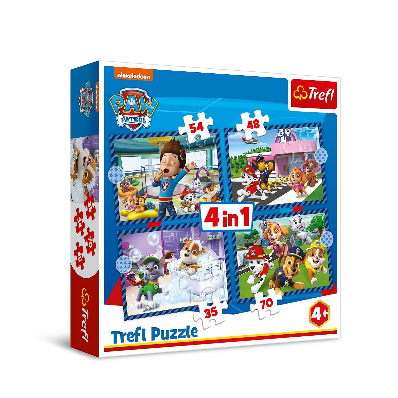 Пазл Trefl Paw Patrol Dog Stories 4-в-1 35-70 элементов, фото №1
