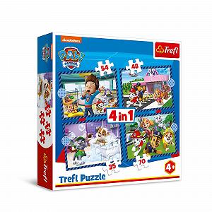 Пазл Trefl Paw Patrol Dog Stories 4-в-1 35-70 элементов - Фото 1