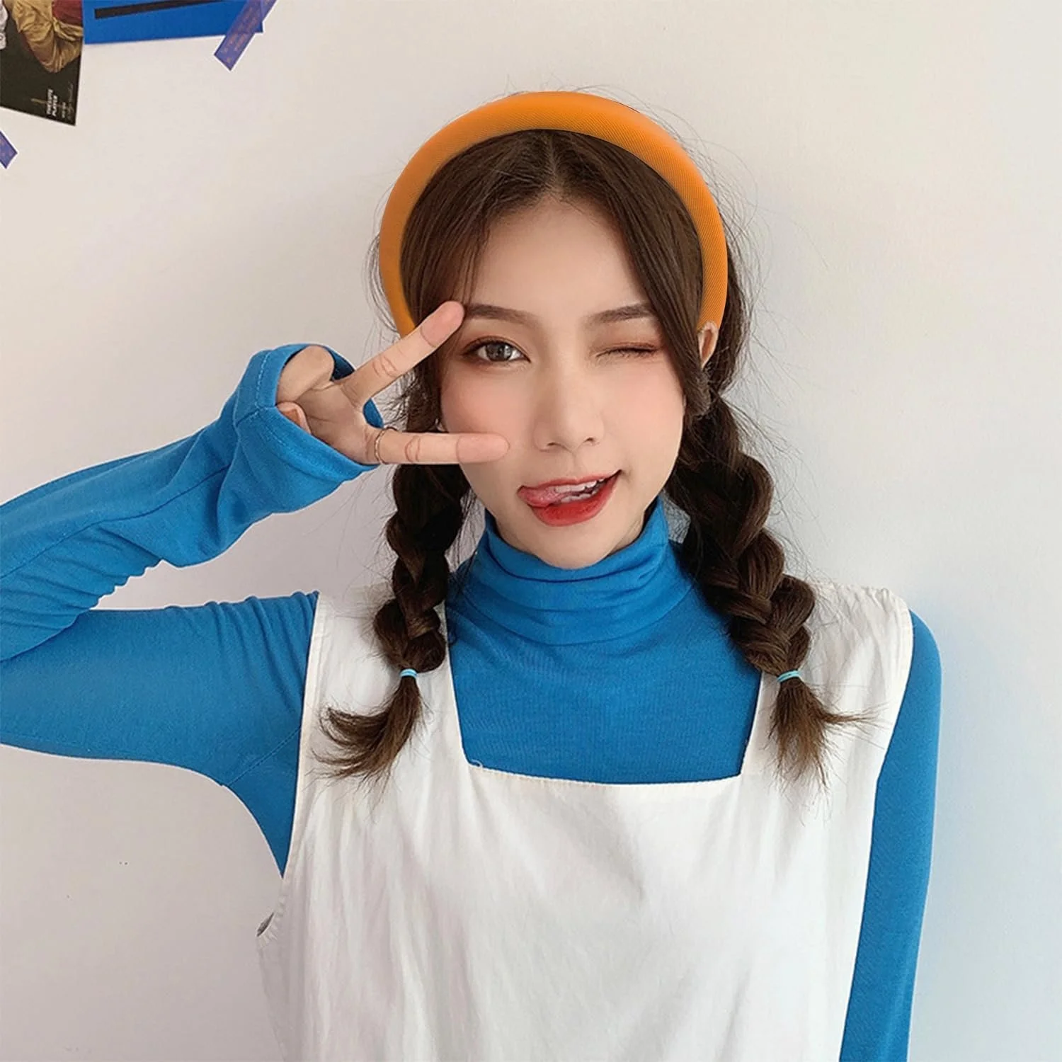 Набір обручів на голову 2 шт. Оранжевий, фото №5