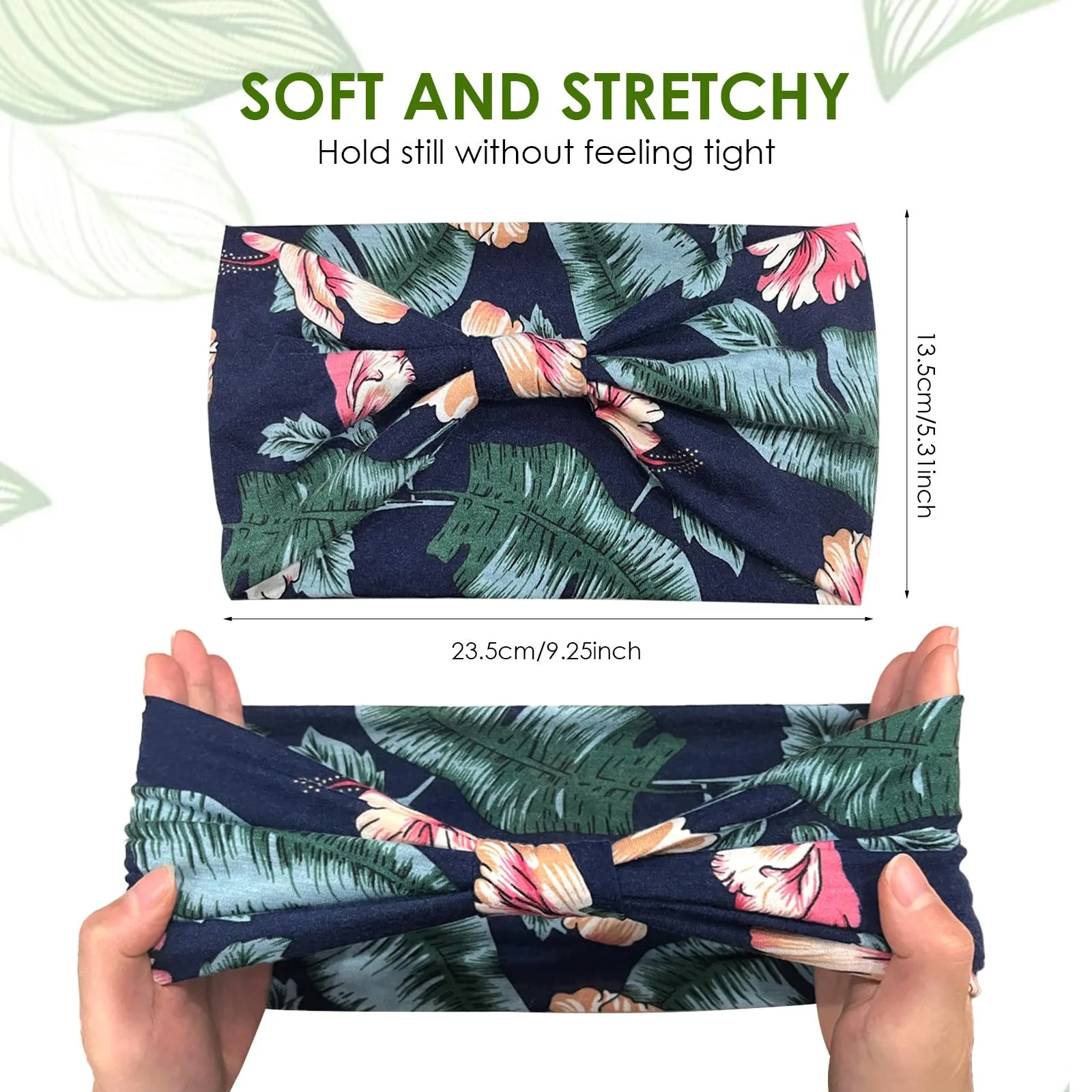 Набір еластичних широких спортивних пов'язок для волосся, фото №2