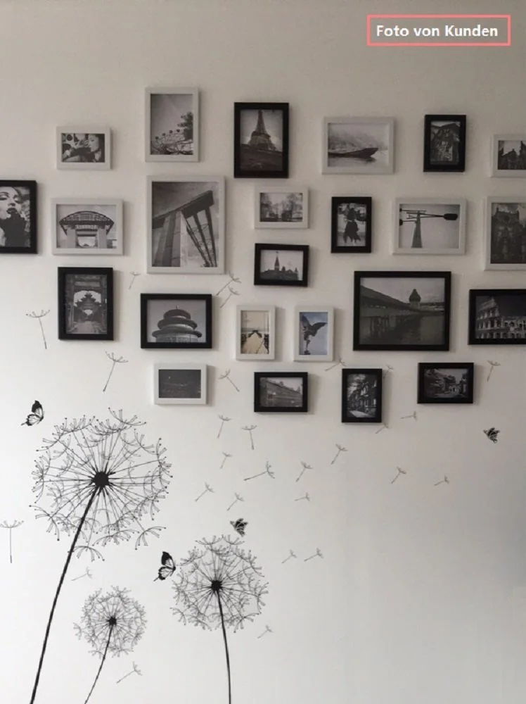 Наклейка на стіну WandSticker4U Dandelion Flower 3D Butterfly Black, фото №6 Наклейка на стіну WandSticker4U Dandelion Flower 3D Butterfly Black, фото №6