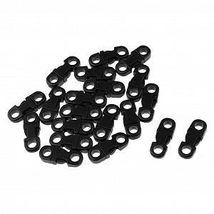 Браслет Paracord Leeadwaey 5 мм Боковая Пряжка Пластиковая Клипса Черный synthetic.ua - Фото 1