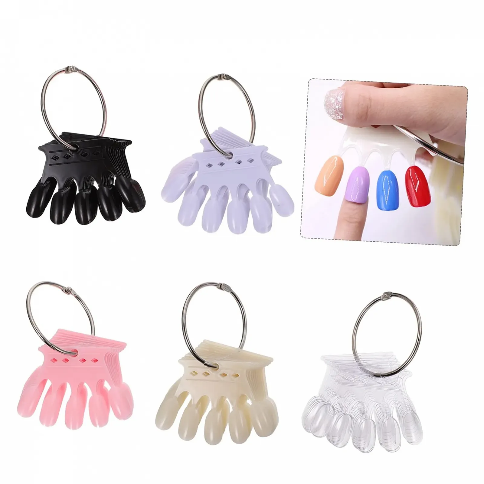 Набор для маникюра PACKOVE 5 шт. Пластины для демонстрации дизайна ногтей, фото №9