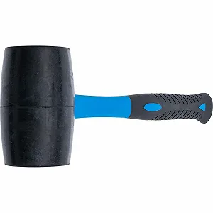 Гумова киянка BGS 1963 з фібергласовим руків'ям Чорний/Синій 1200 г synthetic.ua - Фото 1