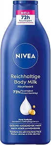 Молочко для тела NIVEA Rich, Интенсивно питательный крем для тела с чистой гиалуроновой кислотой, миндальным маслом и сывороткой Deep Care, 400 мл - Фото 1
