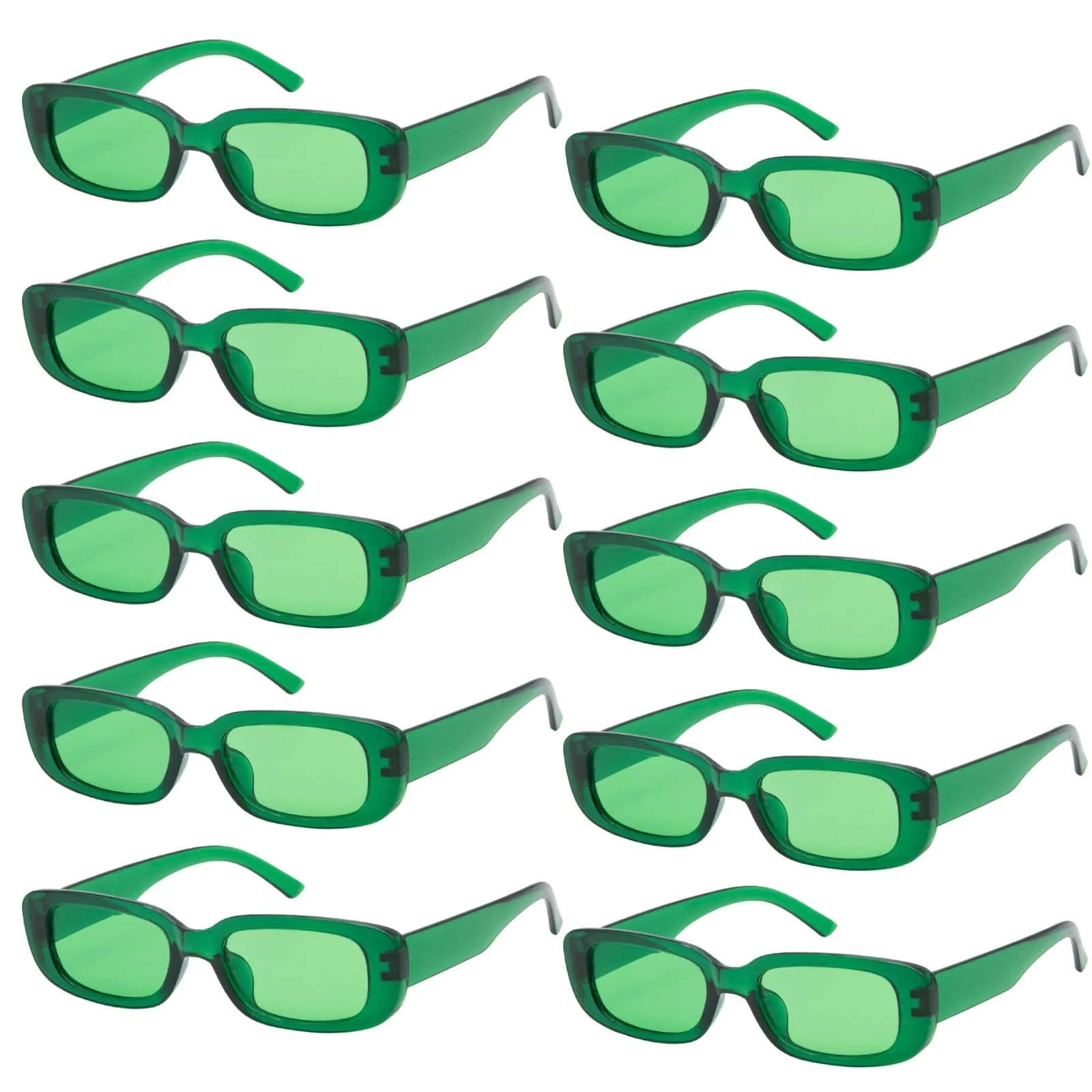 Винтажные прямоугольные солнцезащитные очки Long Keeper 10 пар Черный, фото №1