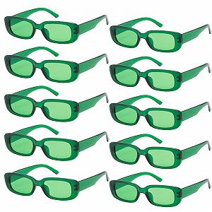 Винтажные прямоугольные солнцезащитные очки Long Keeper 10 пар Черный - Фото 1