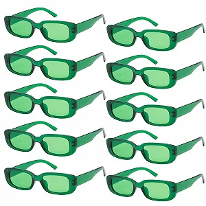 Вінтажні прямокутні сонцезахисні окуляри Long Keeper 10 пар Чорний - Фото 1