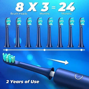 Електрична зубна щітка Синя 5 режимів 40000 VPM synthetic.ua - Фото 1