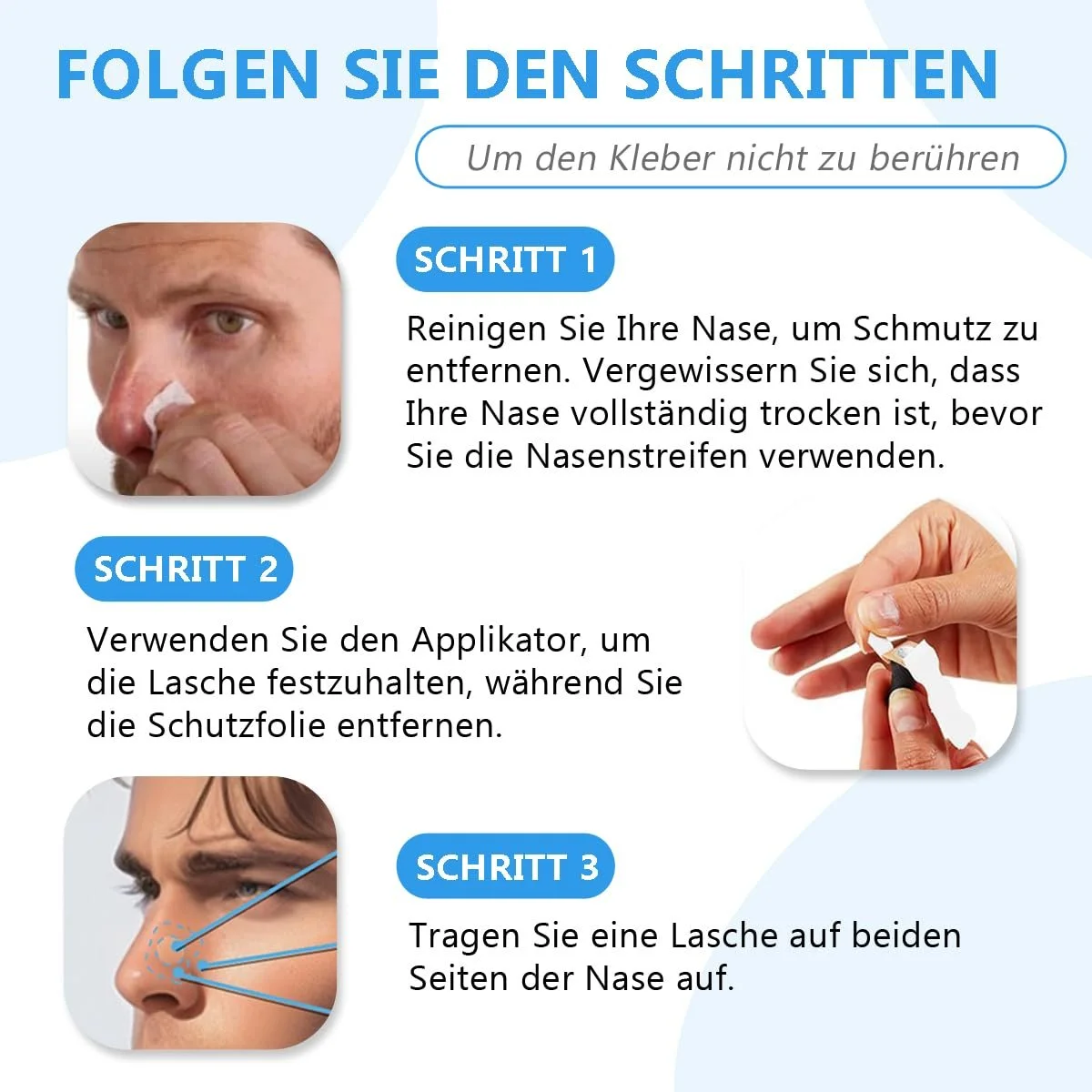 Пластирі на ніс магнітні проти хропіння, 60 шт, фото №3