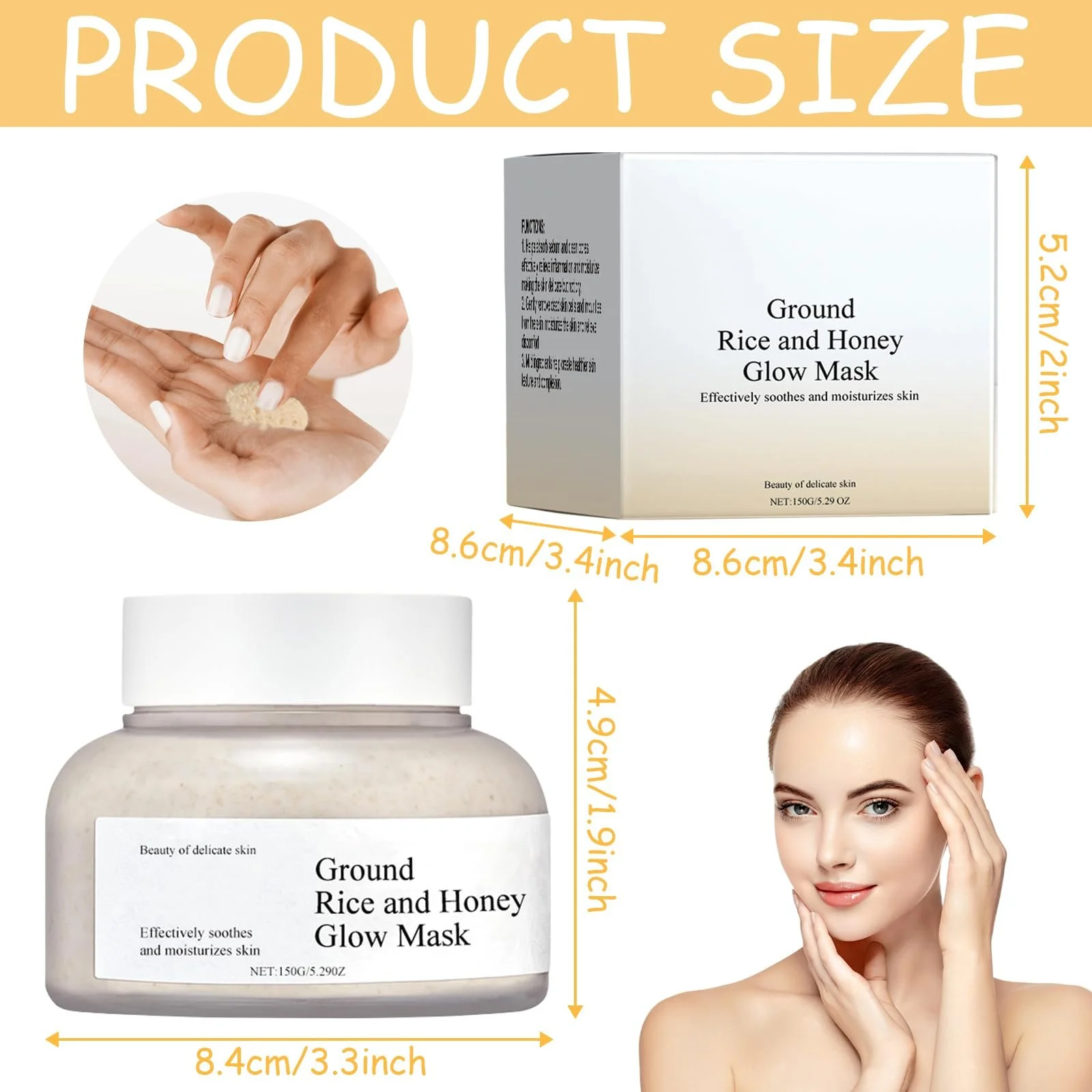 Маска для обличчя Рисова Маска для догляду за шкірою Відбілююча, фото №2 Маска для обличчя Рисова Маска для догляду за шкірою Відбілююча, фото №2