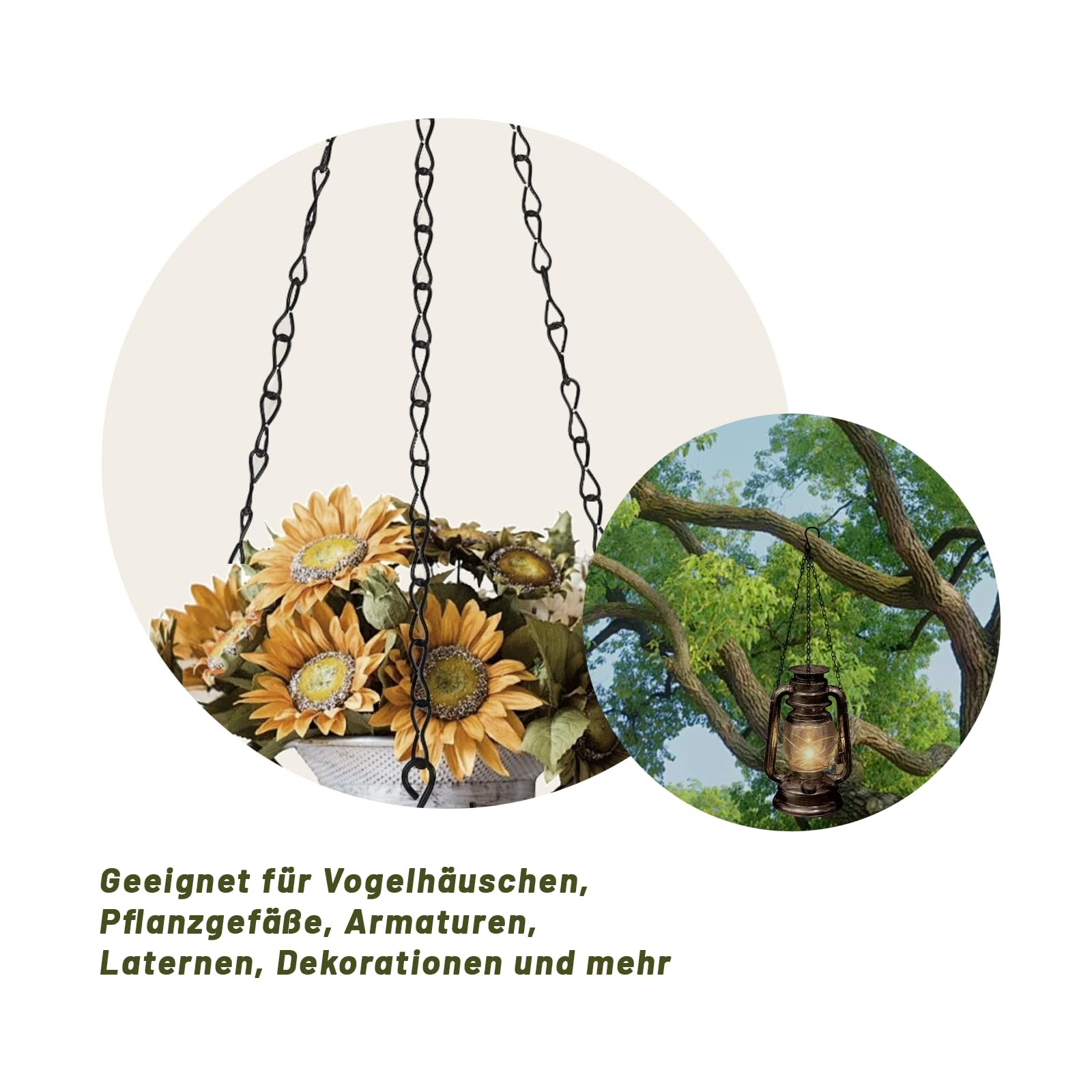 Ланцюжки для підвішування набір з 4 шт. нержавіюча сталь 40 см чорні, фото №7 Ланцюжки для підвішування набір з 4 шт. нержавіюча сталь 40 см чорні, фото №7